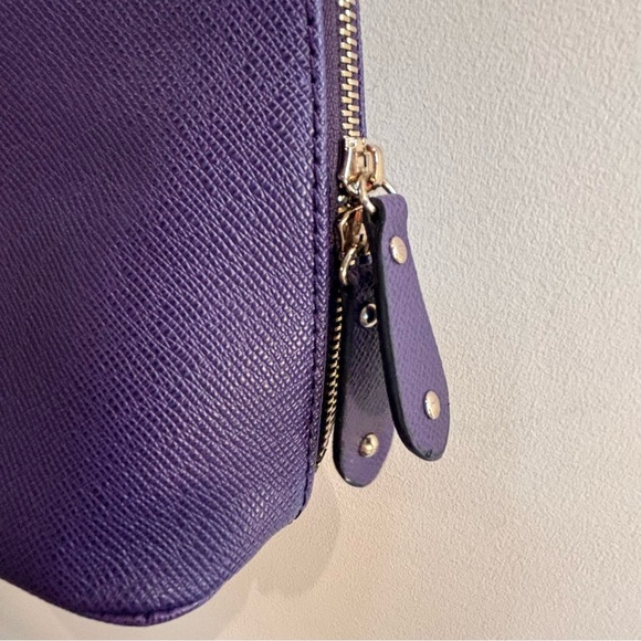 L. CREDI Saffiano Leather Satchel Handbag Shoulder Bag One Compartment & Pocket - Picture 11 of 12